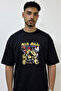 Kill Bill Design Printed Oversize Black T-Shirt
