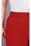 Plus Size Cotton Elastic High Waist Sandy Fabric Wide Leg Women's Trousers - 4