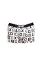 Men's Alphabetic printed brief boxer White 100% super combed cotton spandex fabric | BX04T |
