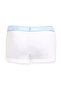 Men's plain boxer brief White 100% super combed 1x1 cotton finest fabric | BX05T | - 3
