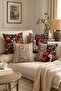 Set of 4 Cushion Covers with Pomegranate and Duck Pattern - 2
