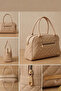 Women's Bag Beige Satin Shoulder and Hand Bag - 2