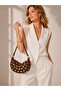 Gold studded women's handbag, shoulder bag, and crossbody bag - 2