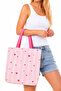 Heart Patterned Soft Textured Cloth Bag Women's Daily Shoulder Bag