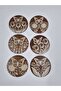 Wooden Double-Sided Laser Printed Flower/Butterfly Pattern Coasters Set of 6 9 cm 3 mm Mdf, Decorative - 6