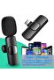 Mini Lavalier Microphone Clip-on Omnidirectional Mic Transmitter Receiver D11087-1—JA Black