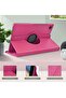 Folio Leather Case for Galaxy Tab A8 10.5" (SM-X200/X205/X207) 360° Stand (Rose Red) - 4