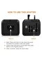 Universal World Travel Power Adapter International Power Adapter Worldwide All in One AC Outlet Power Plug Adapter - 3