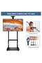 Mobile TV Stands Cart on Wheels for 42 to 86 Inch LED Flat/Curved TVs, Height Adjustable Shelves - 4