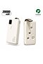 20000mAh Power Bank with Built-In Cables, Fast Charging, LED Display, Carry Strap, Beige - 6