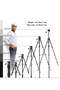 KP-2264 Professional Aluminium Tripod Monopod for All DSLR Cameras (Black) - 5