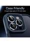 Camera Lens Protector for iPhone 15 Pro/Pro Max, 9H Tempered Glass Metal Ring, HD Clear, 3-Pack (Blue) - 5