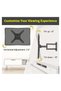 Tilt & Swivel TV Wall Mount - Heavy Duty Steel Bracket for 32-55" LED, LCD, Flat & Curved TVs, 70 lbs Capacity, VESA 400x400 - 4