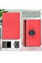Case Compatible with Galaxy Tab A8 10.5" Case (SM-X200/X205/X207), Galaxy Tab A8 Case 10.5 inch,Auto Sleep/Wake 360° Rotating Stand Folio Leather Case for Tab A8 2022 (Red) - 2