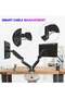 Dual Gas Monitor Mount - Articulating Gas Spring Monitor Arm, Adjustable VESA Mount Desk Stand - 6