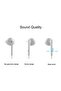 Earphone with an Aux Output and Noise Isolation, Control Buttons With a Microphone White - 4