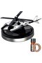 Helicopter Solar-Powered Car Air Freshener – Rotating Aromatherapy Diffuser with Aviation Alloy Design, Silver – Stylish Interior Decor for Car & Home with Pleasant Fragrance