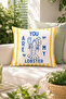 You Are My Lobster Text Printed Marine Decorative Throw Pillow Cover Summer Decor 43X43 cm - 5
