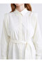 Women's Belted Shirt Tunic - 4