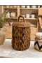 Hand-Knitted Natural Wicker Basket with Cover - 2