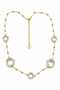 Lucia Steel Round Stone Necklace - 2