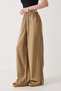 Women's Wide Leg Loose Cut Trousers with Elastic Waist Mink - 3