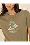 Women's Olive Graphic T-Shirt - 4