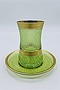 Matte Gold Heybeli 12 Piece Tea Set |   Stylishly Decorated Cup & Saucer Set - 2