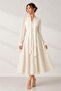 Fabe La Parte Pearl Detailed Scarf Midi Dress 2187