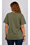 BASKILI BASIC T-SHIRT HAKİ RENK - 3