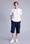 Relax Fit Straight Leg Sweatshirt Fabric Long Shorts T4693Az26Sm - 2