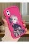 iPhone XS Compatible Case Camera Protector Red Silicone Couple Phone Case Girl Pattern