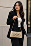 Star Embroidered Chain Strap Gold Women's Shoulder Bag - 2