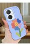 Vivo Y27 Compatible Case Camera Protector Blue Silicone Couple Phone Case Cover Floral Pattern