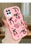 Samsung Galaxy M12 Compatible Case Camera Protector Pink Silicone Couple Phone Case Heart Pattern