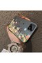 Realme C21 Compatible Silicone Edge Hard Back Case Couple Phone Case with Floral Pattern - 4