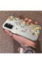 Samsung Galaxy M13 Compatible Silicone Edge Hard Back Case Couple Phone Case with Floral Pattern - 2