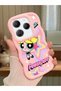 Infinix Hot 40 Pro Compatible Case Camera Protector Pink Silicone Couple Phone Case Powerpuff Pattern