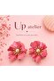 Pink Pearlescent Flower Earrings