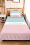 Pastel Mint Pink Young Room Single Pique Set - Quilted White Colored 160X220 cm Bedspread - 2