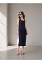 Women's Indigo Slim Fit Midi Denim Dress - 4