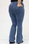 9202 Large Size Jeans with Elastic Waist and Stone Detail - Navy Blue - 6