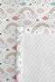 Rainbow Pink Cloud Girl's Pique Set - Pastel Starry Baby Room Bedspread - 160X220 cm - 7