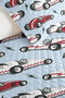 Blue Car Modern Boy's Pique Set-Red Racing Patterned Baby Room Bedspread-160X220 cm - 3