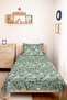 Mountain Forest Green Children's Room Single Pique Set-Pastel Pink Mint 160X220Cm Quilted Summer Coverlet - 5