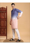 Mens Ombre Thread Work Cotton Kurta Set - 3