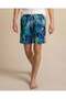 Senior Boys Blue Leaf Printed Swim Short