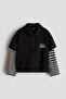 Printed layered polo shirt - 5
