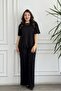 Sweatpants Set with Guipure Stone Detail at the Hem