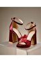 Women's Bride Bridal Wedding Shoes Platform Single Strap High Heel Shoes Feli̇syabuti̇k - 3